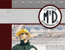 Tablet Screenshot of mcdconcrete.com
